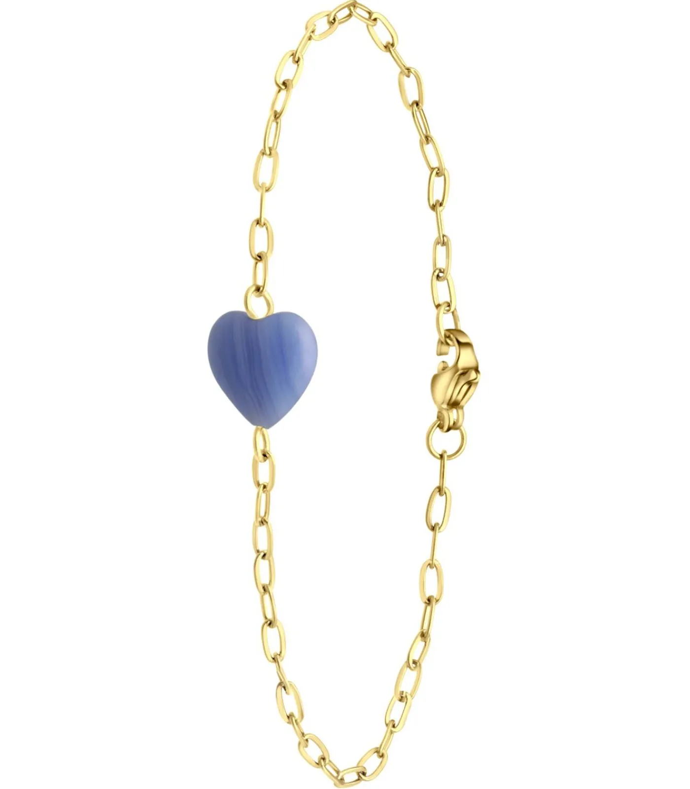 Lucardi Armband Staal 20cm blue/gold Best