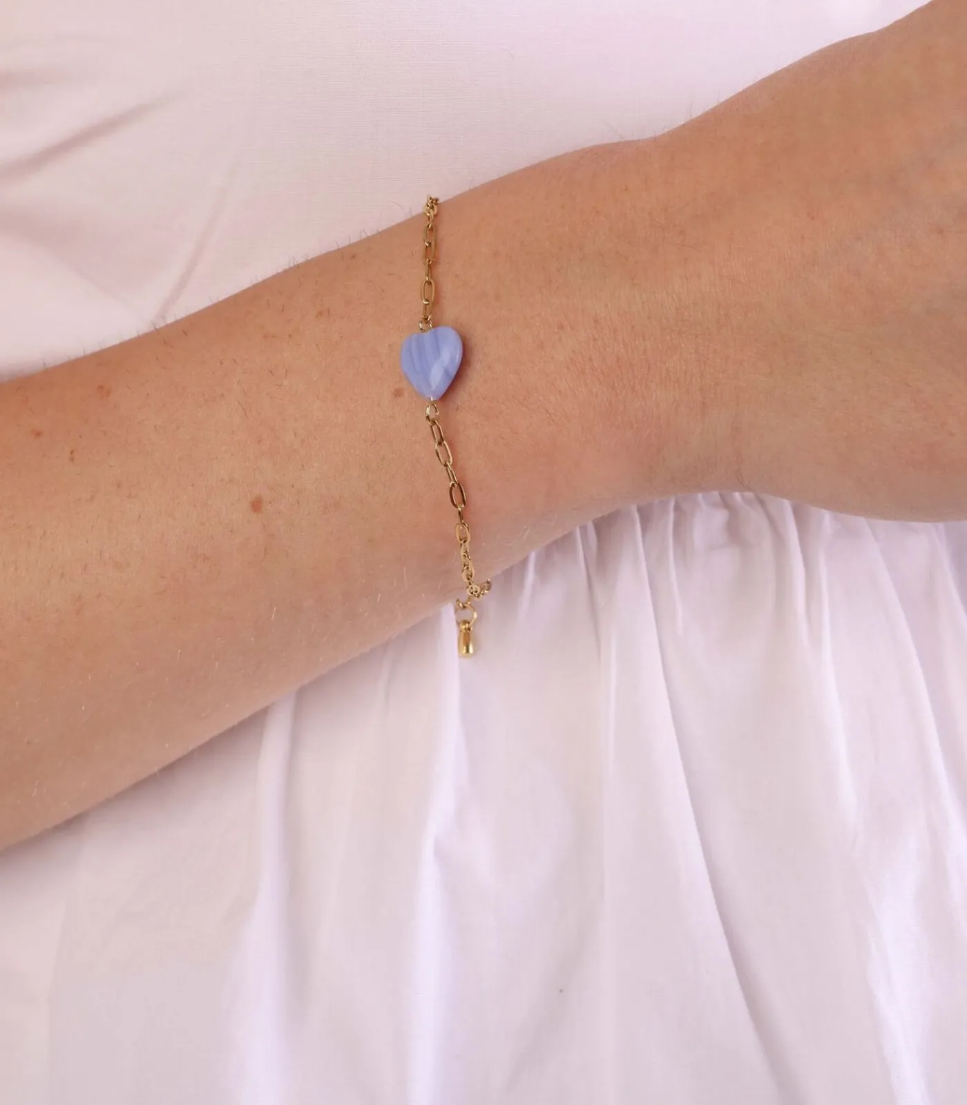 Lucardi Armband Staal 20cm blue/gold Best