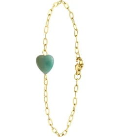 Lucardi Armband Staal 20cm gold/green Best