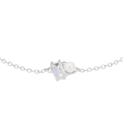 s.Oliver Armband voor dames, 925 Sterling zilver, zirkonia synth., schelp parel silver Best