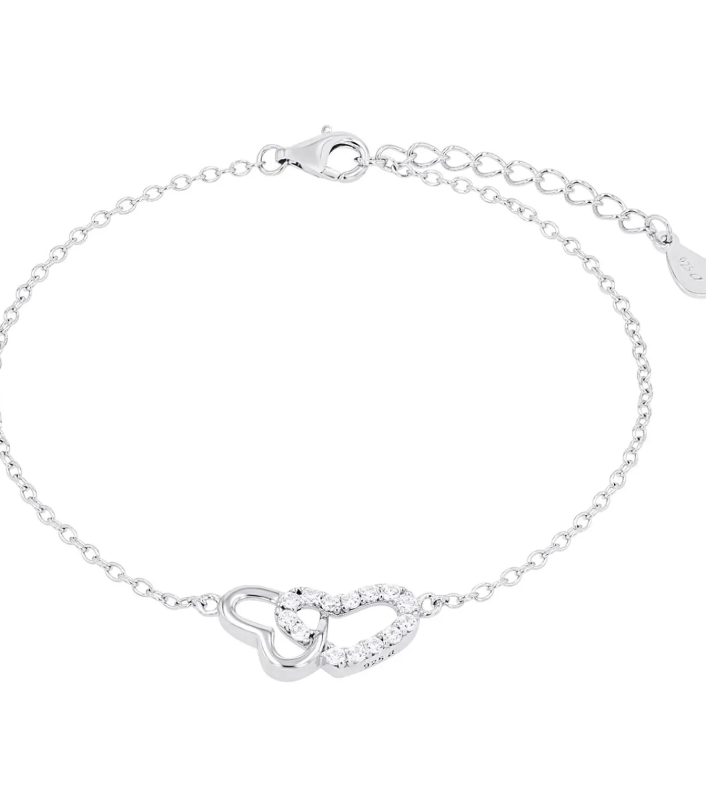 Amor Armband voor dames, 925 Sterling zilver, zirkonia synth. | Hart silver Outlet