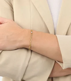 NOELANI Armband voor dames, 925 Sterling zilver, zirkonia synth. gold Hot