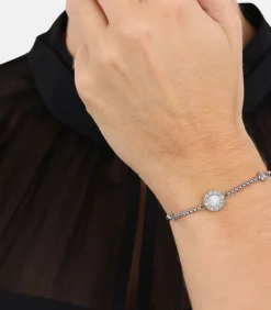 JOOP! Armband voor dames, roestvrij staal, zirkonia synth., glazen kraal silver Discount