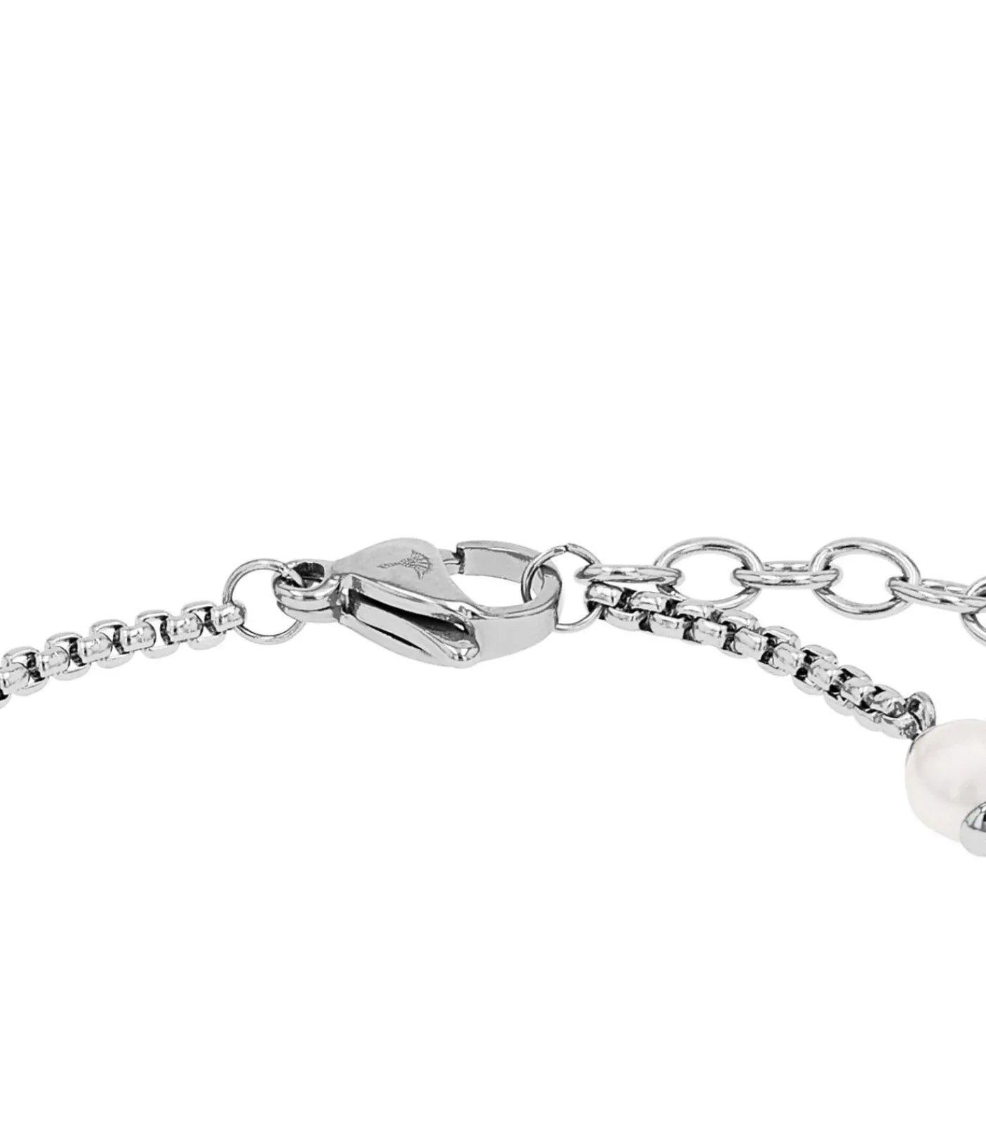 JOOP! Armband voor dames, roestvrij staal, zirkonia synth., glazen kraal silver Discount
