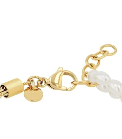 NOELANI Armband voor dames, roestvrij staal, schelp middenkraal white New