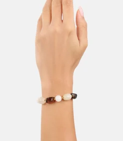 s.Oliver Armband voor dames, roestvrij staal, synthetische edelsteen, jade, agaat gold Sale