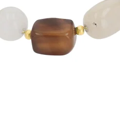 s.Oliver Armband voor dames, roestvrij staal, synthetische edelsteen, jade, agaat gold Sale