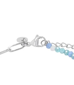 NOELANI Armband voor dames, roestvrij staal, glazen kraal silver Clearance
