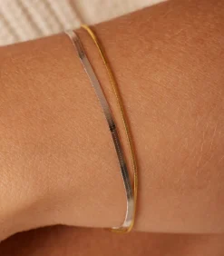 Lucardi Armband Zilver 21 cm gold/silver New