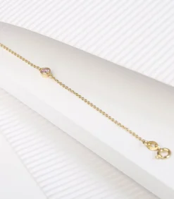 Lucardi Armband Zilver 19 cm - Goudkleurig gold