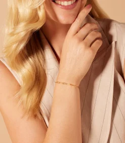 Lucardi Armband Zilver 19 cm - Goudkleurig gold Sale