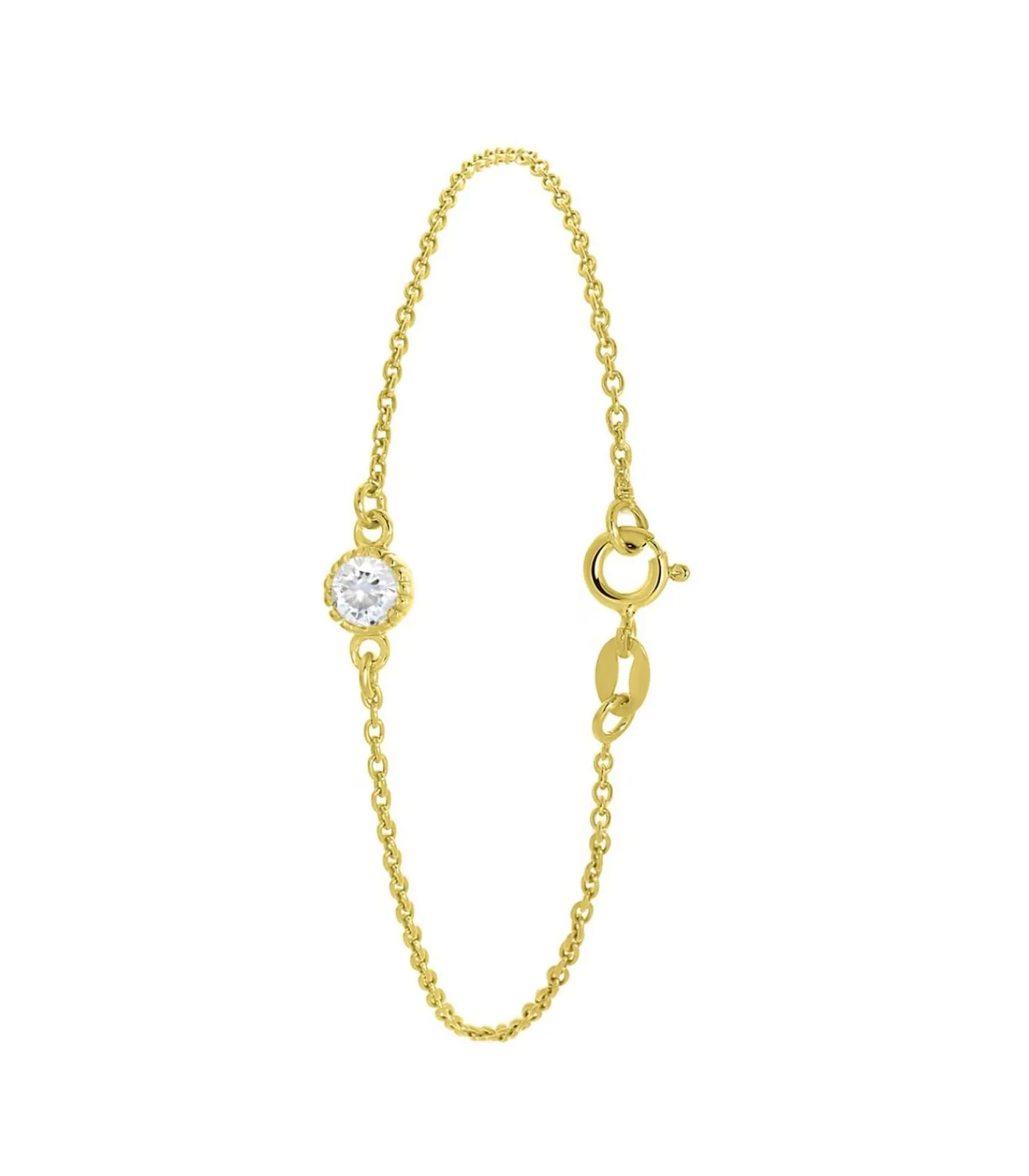 Lucardi Armband Zilver 19 cm - Goudkleurig gold Sale