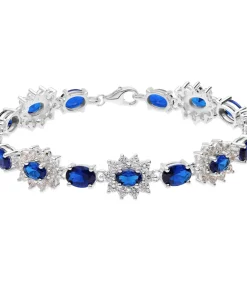 Lucardi Armband Zilver 17.50 cm - Goudkleurig silver