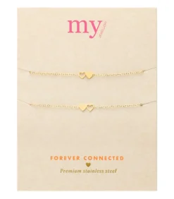 My Jewellery Armbanden set twee hartjes Best