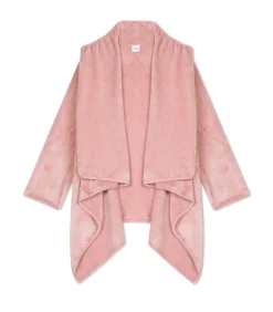 LE CHAT Asymmetrische jas van flanellen pluche ESSENTIEL 179 pink Sale