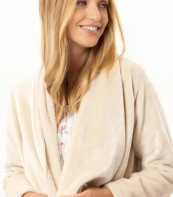 LE CHAT Asymmetrische jas van flanellen pluche ESSENTIEL 179 beige Sale