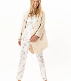 LE CHAT Asymmetrische jas van flanellen pluche ESSENTIEL 179 beige Sale