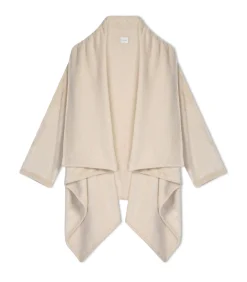 LE CHAT Asymmetrische jas van flanellen pluche ESSENTIEL 179 beige Sale