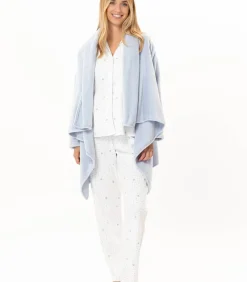 LE CHAT Asymmetrische jas van flanellen pluche ESSENTIEL 179 blue Best