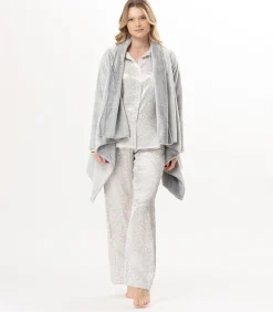 LE CHAT Asymmetrische jas van flanellen pluche ESSENTIEL 179 gray Online