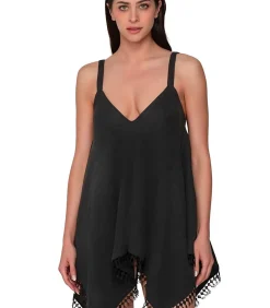 LUNA Asymmetrische strandjurk Bliss black Hot