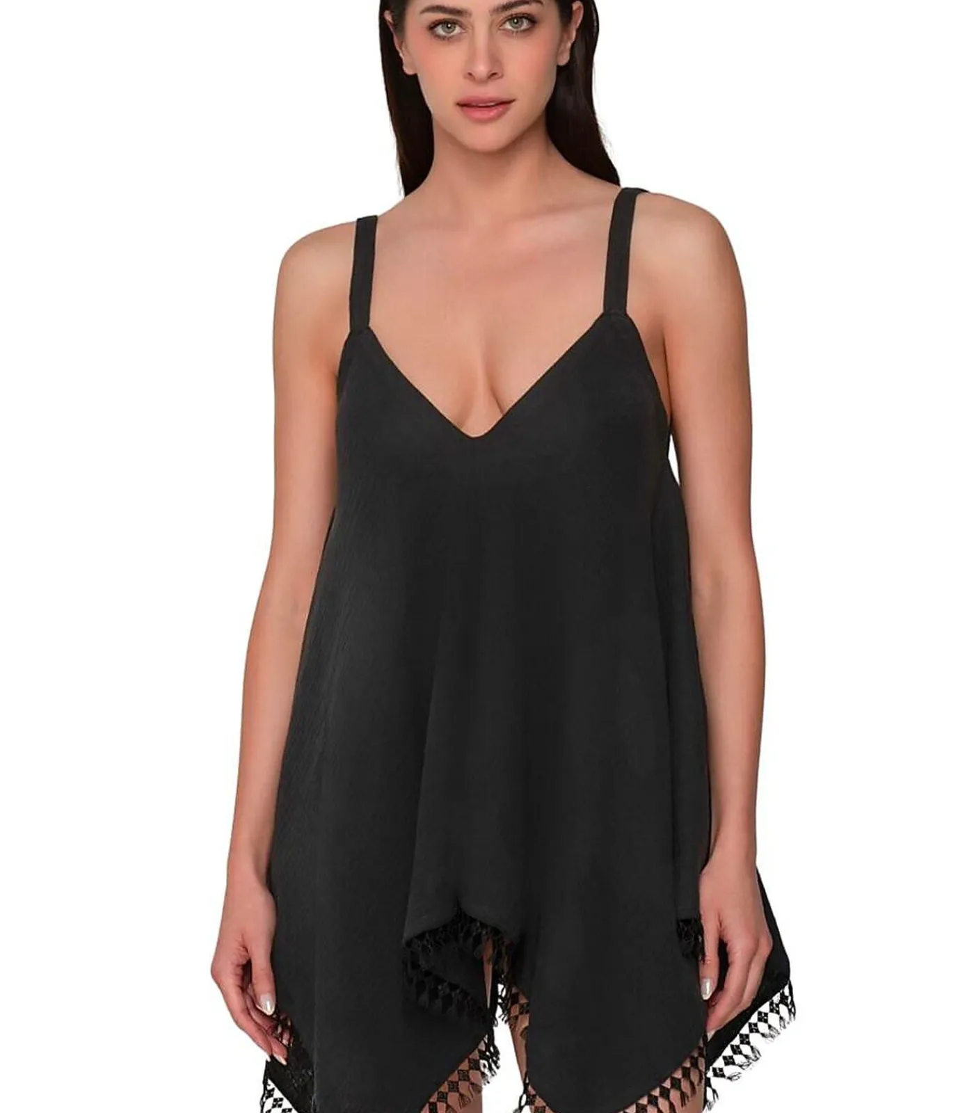 LUNA Asymmetrische strandjurk Bliss black Hot