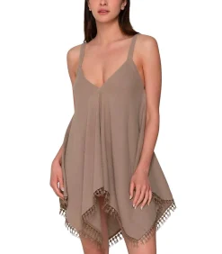 LUNA Asymmetrische strandjurk Bliss brown Best