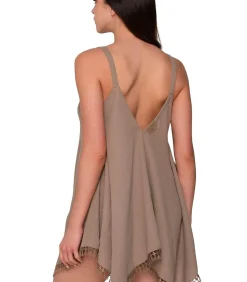 LUNA Asymmetrische strandjurk Bliss brown Best