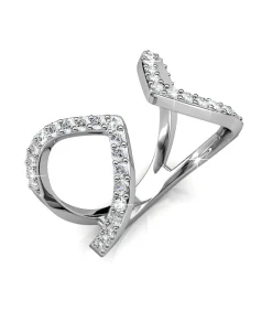 MYC-Paris Aurora ring - Oostenrijks kristal van zeer hoge kwaliteit silver/white Hot