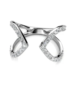 MYC-Paris Aurora ring - Oostenrijks kristal van zeer hoge kwaliteit silver/white Hot