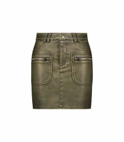Deeluxe AYLA - Casual korte rok van kunstleer darkGreen New