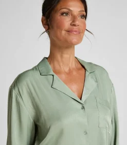 Hunkemöller Ayla Satin Long-Sleeved Jacket green Outlet