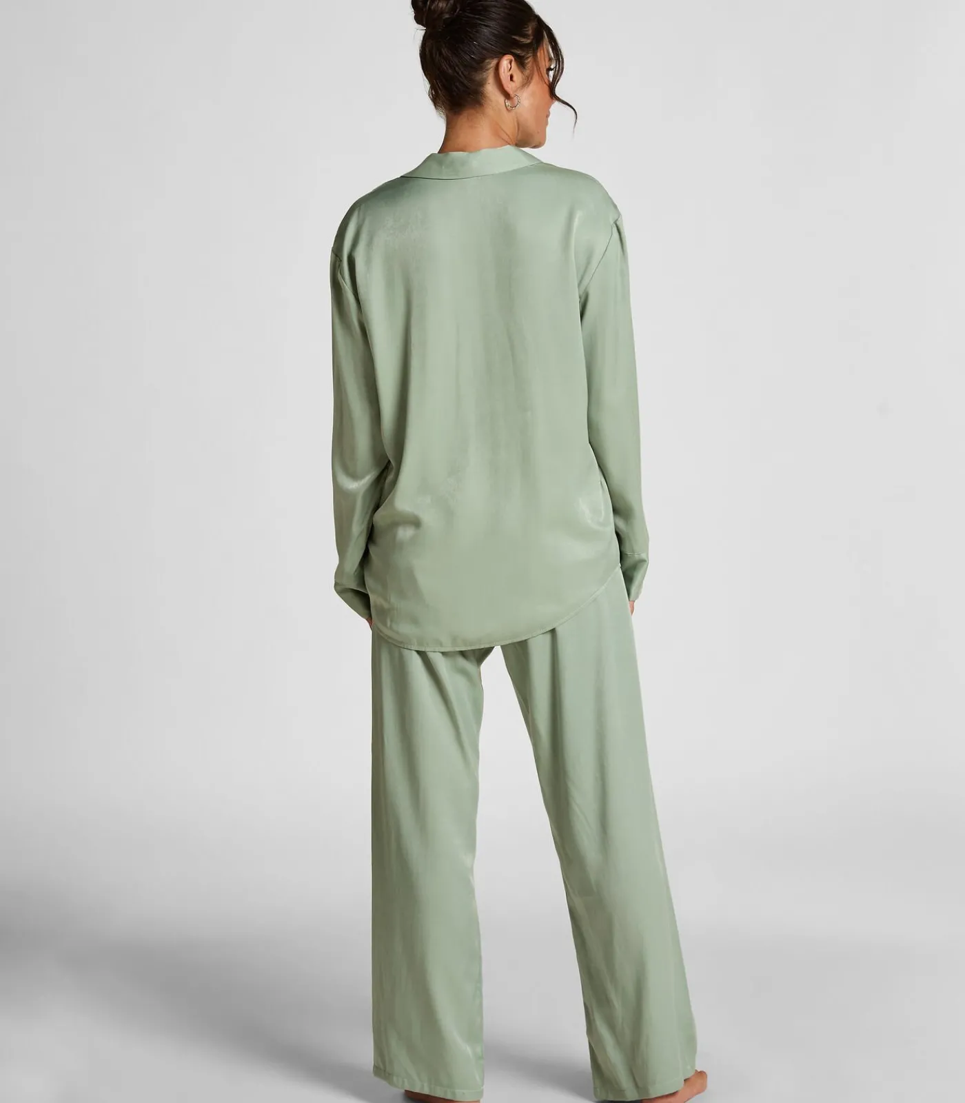 Hunkemöller Ayla Satin Long-Sleeved Jacket green Outlet
