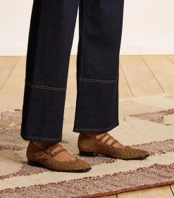 La Fée Maraboutée Babybordjes 3 bruidjes luipaard in leer brown Sale