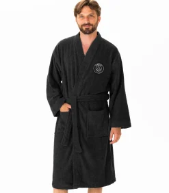 PSG Badjas 100% katoen, PREMIUM black New