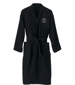 PSG Badjas 100% katoen, PREMIUM black New