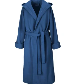 Mood!t Badjas Reese, Marineblauw - XL - Unisex - Katoen/Polyester blue Outlet