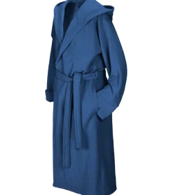 Mood!t Badjas Reese, Marineblauw - XL - Unisex - Katoen/Polyester blue Outlet