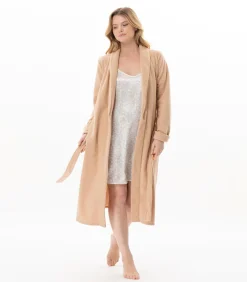 LE CHAT Badjas van micropolar LINETTE 160 brown Sale