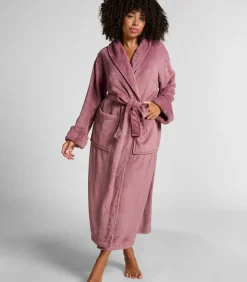 Hunkemöller Badjas van zachte fleece purple Best