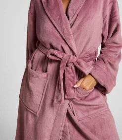 Hunkemöller Badjas van zachte fleece purple Best