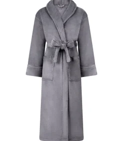 Hunkemöller Badjas van zachte fleece gray Online