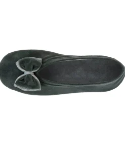 ISOTONER Balletpantoffels dames met dubbele strik Sage lightGreen Sale