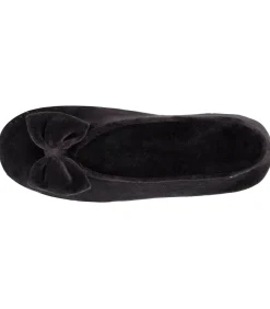 ISOTONER Balletschoentjes Dames Groot Zwart Strik black Outlet