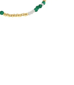 s.Oliver Bead Armband voor dames, roestvrij staal, gekweekte zoetwaterparel, kattenoog gold