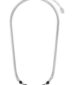 s.Oliver Beadkette voor dames, roestvrij staal, agaat silver Sale