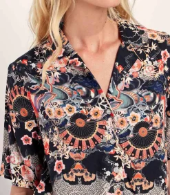 La Fiancée Bedrukt Homewear overhemd KINNAUR blueJeans New