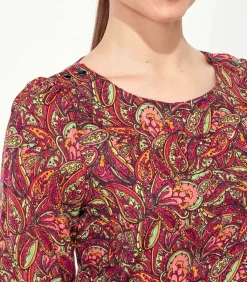 La Fiancée Bedrukte biologisch katoenen blouse HARDOI lightRed Outlet