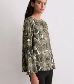 Marc O'Polo Bedrukte blouse overhemd los darkGrey New