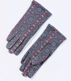 La Fiancée Bedrukte handschoenen GLOVES green Clearance